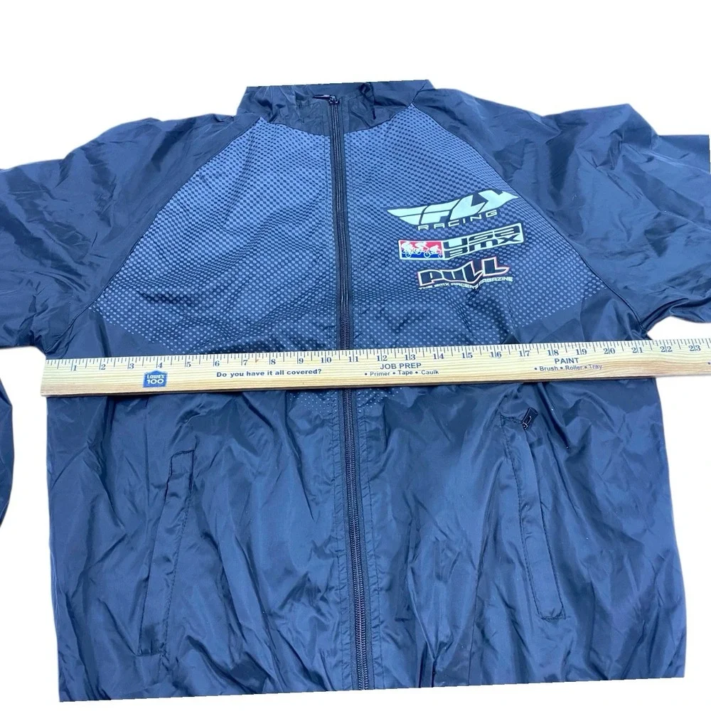 Fly Racing Jacket Size SMALL Black‎ Windbreaker Full Zip USA MBX Top 10 District